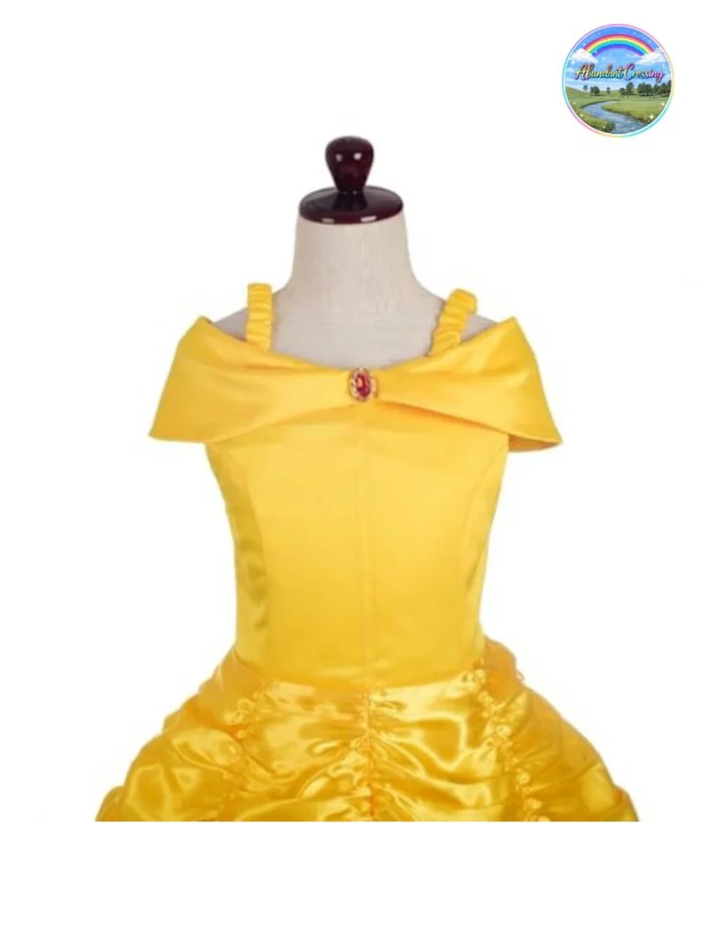Girls Princess Ball Gown Off Shoulder Satin Costume Dress